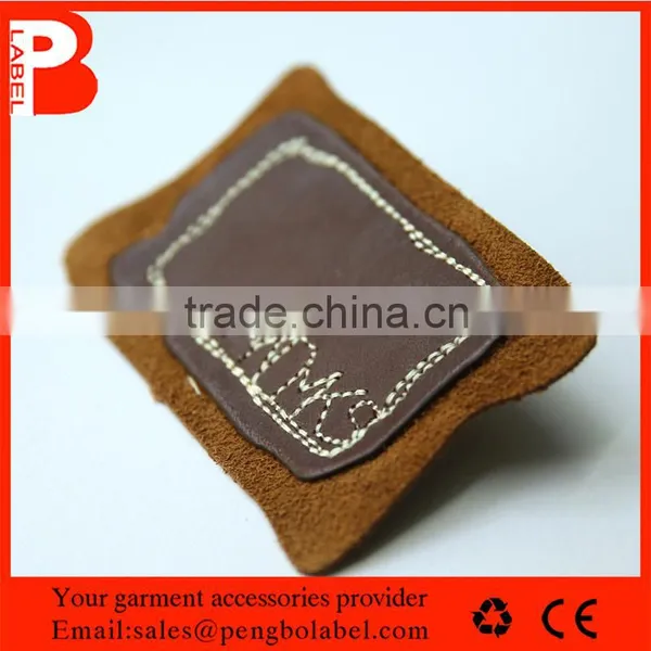 Hot Factory Custom Jeans Embossed Logo PU Patches photo-2