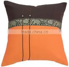 20x20 Inch Brown & Orange Color Elephant Throw Pillow Cover