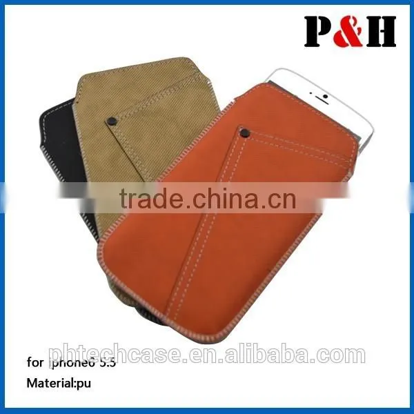 Pull Tab Leather Pouch Case for Iphone 6 5.5 Inch photo-2
