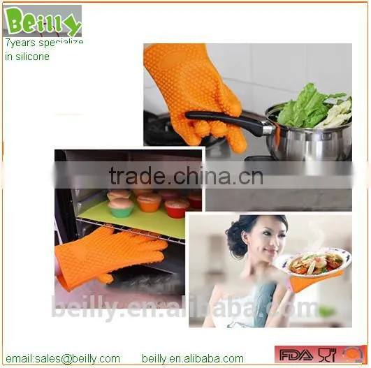 Silicone Oven Mitt Protection Professional Silicone Kitchen Gloves photo-5