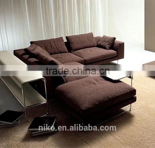 Bomio Fabric Solid Wood Fabric Down Construction Sofa Set