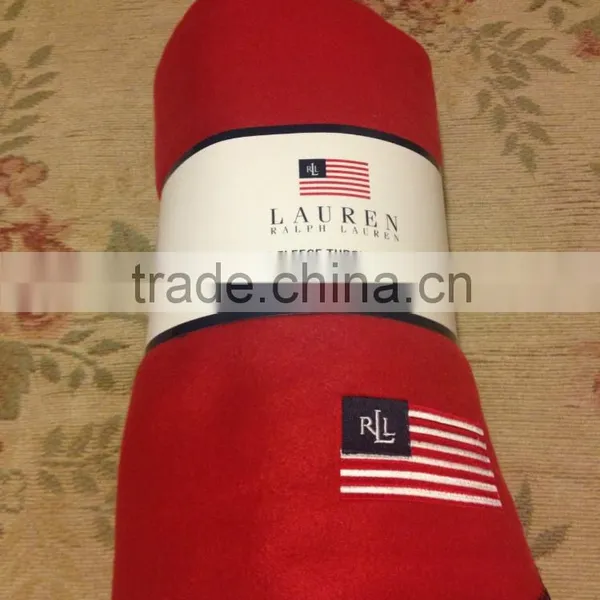 Roll up Packaging Promotional Gifts Blanket With Embroidery photo-2