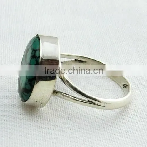 Precious !! Blue Turquoise 925 Sterling Silver Ring, 925 Sterling Silver Jewelry, Silver Jewelry India photo-4