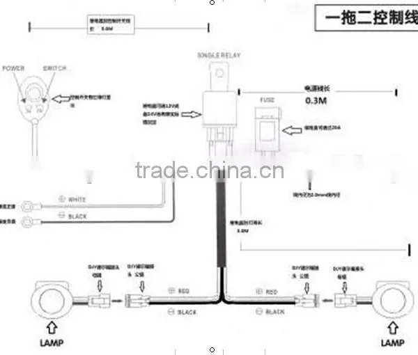 Professional Manufacture Car Led Light Wire Harness Assembly With Relay and Switch Wire Harness Assembly photo-2