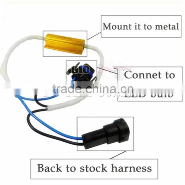 880 881 9005 9006 9007 H4 H7 H8 H11 H13 1156 1157 3156 3157 7440 7443 No Error Load Resistor No Flickering Decoder for LED Light photo-3