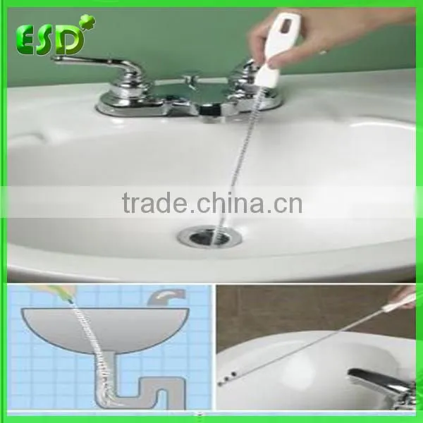 ESD White Long Handle Nylon Pipe and Drain Brush photo-2