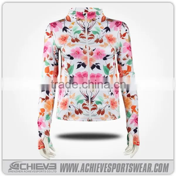 Custom 2016 Hot Sale Yoga Ladies Jerseys Sublimatiion Printing Sport Yoga Wear photo-3