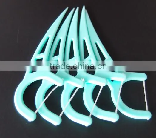 New Design Individual Wrapper Plastic Dental Floss Picks photo-2