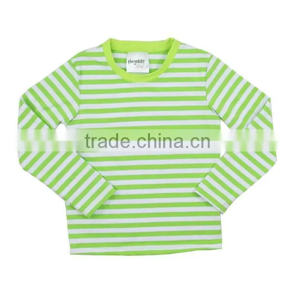 Wholesale 2016 Red White Strip With Red Neck Trim Long Sleeve Autumn/winter Knit Cotton Boys Striped t Shirts photo-2