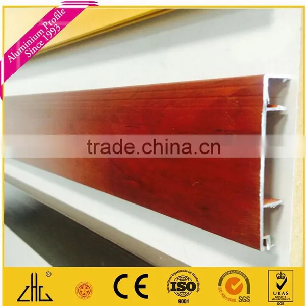TOP! 1.1mm Thick Full Color Waterproof Mill Finished Aluminium Skirting Boards, Brushed Aluminium Skirting Boards photo-5
