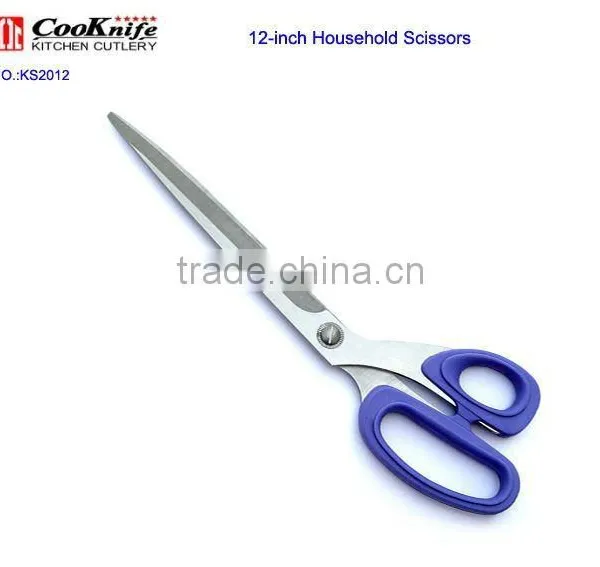 Stainless Steel Soft Handle 12-inch Best Tailoring Scissors Germany Stainless Steel Tailor Scissors