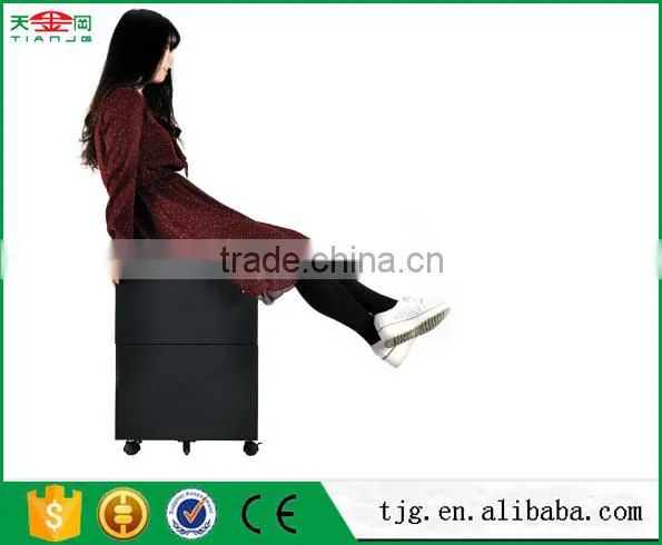 TJG Taiwan Large Storage 3 Drawer Filing Cabinet Movable And Drawer Pulls photo-6