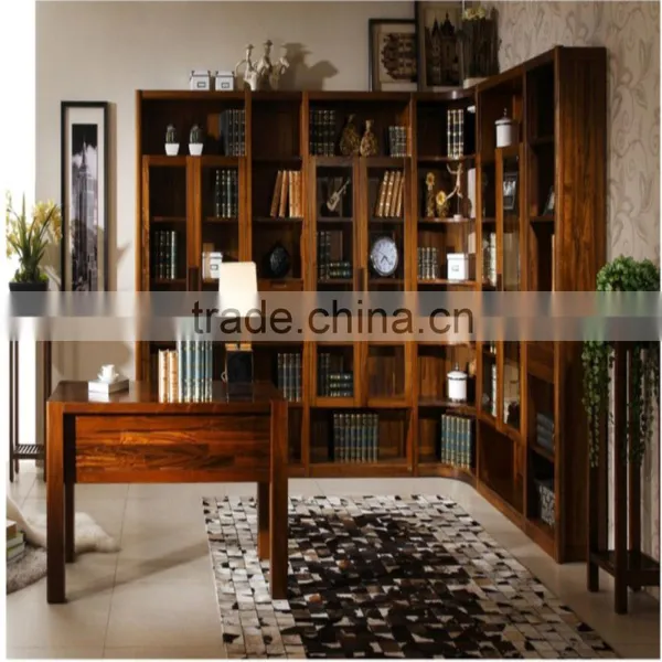 Antique Solid Oak Wood Living Room Cabinet