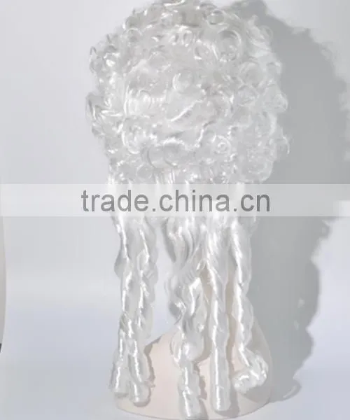 Hot Selling Cospaly White Afron Curl Synthetic Wig N242 photo-3