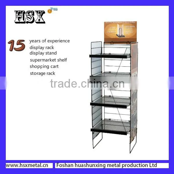 Moving 4 Tiers Metal Wine Rack / Wine Storage Rack HSX-3248 photo-2