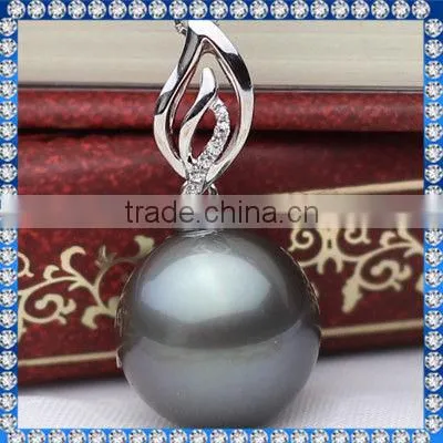 PZ58 14K With Diamond Tahiti Sea Pearl Jewelry