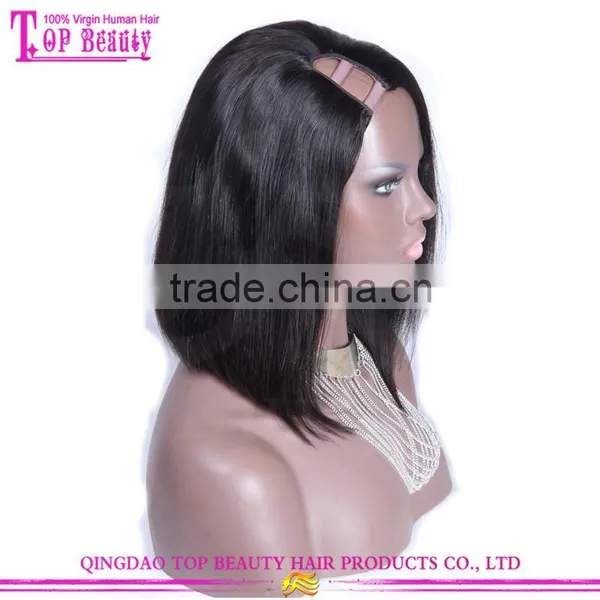 100% Human Hair U Part Wig Black Women Natural Wigs And Hairpieces photo-5