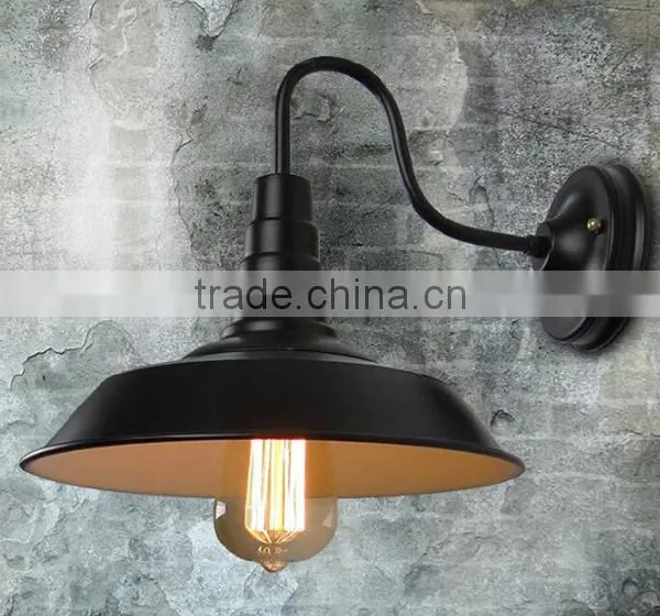 Industrial Metal Wall Lamps In Black photo-3