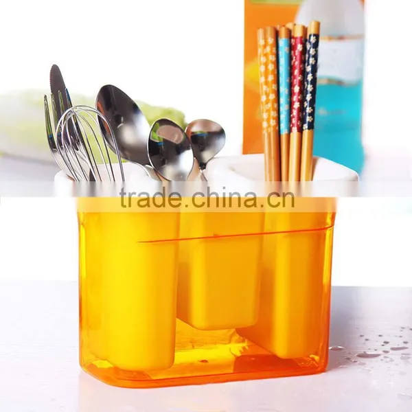 Colorful Square Drop Chopstick Plastic Cage Chopstick And Spoon Set Drain Racks Thickening Chopstick Storage Boes photo-2