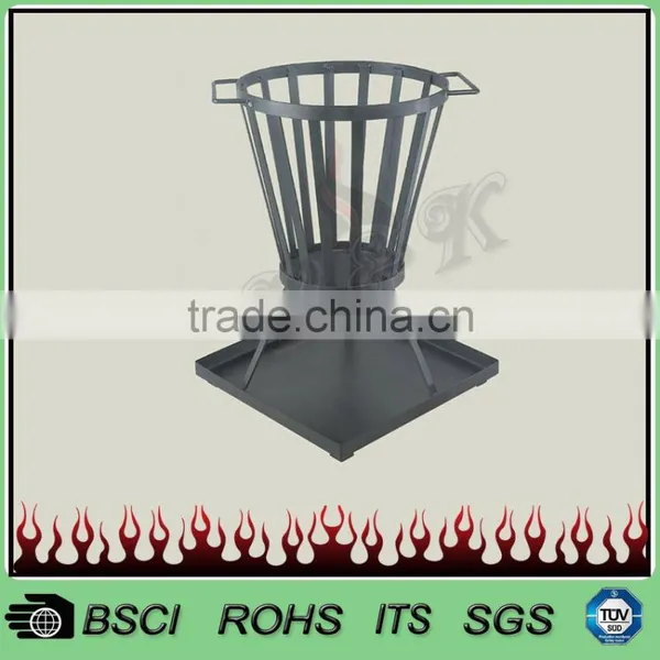 Outdoor Flat Iron Fire Basket For Heating Oven&BBQ Grill