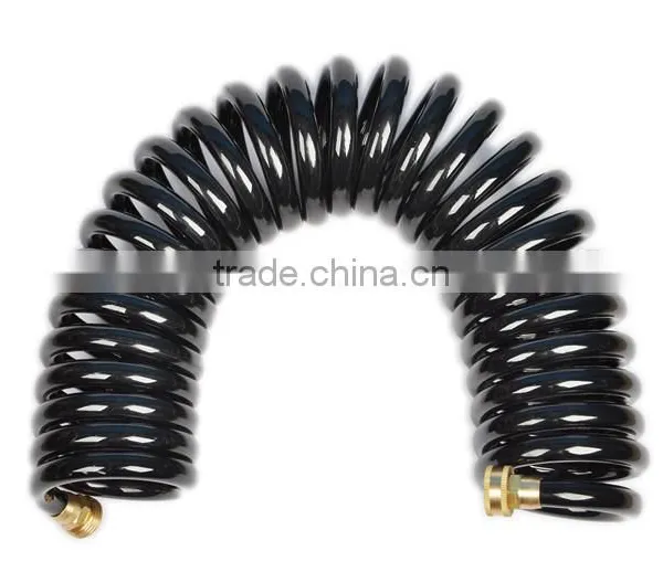 7/16" Black Coil Water Tube With 3/4'' N.H.75 Fitting Ends,Pneumatic Fitting