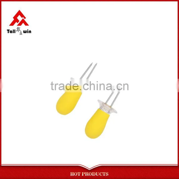 Corn Fork BBQ Corn Holder Rotating BBQ Skewers With Yellow PP Handle photo-2