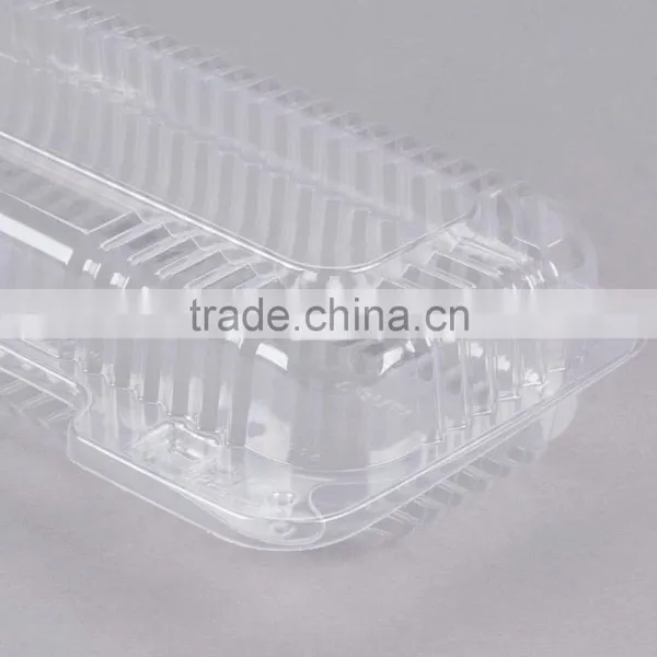 Duralock Clear Hinged Plastic Small Oblong Container, Clamshell Clear Take Out Food Box For Hotdog photo-4