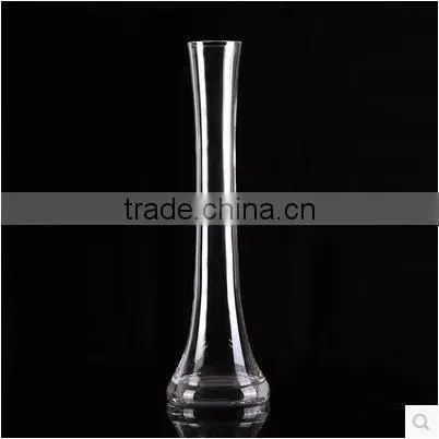 Long Neck Clear Glass Flower Vase for Home Decoration Table Centerpieces photo-2