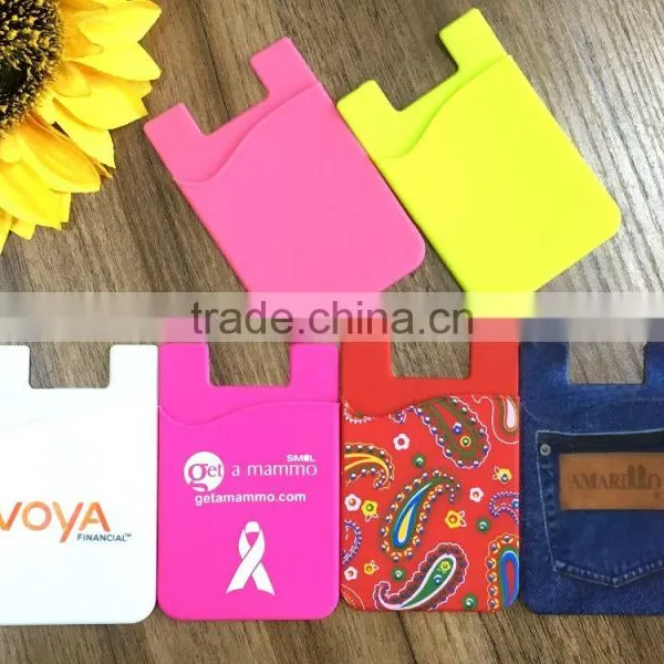 Hot Sale Cellphome Sticker Card Holder/silicone Adhesive Backed Card Holder photo-5