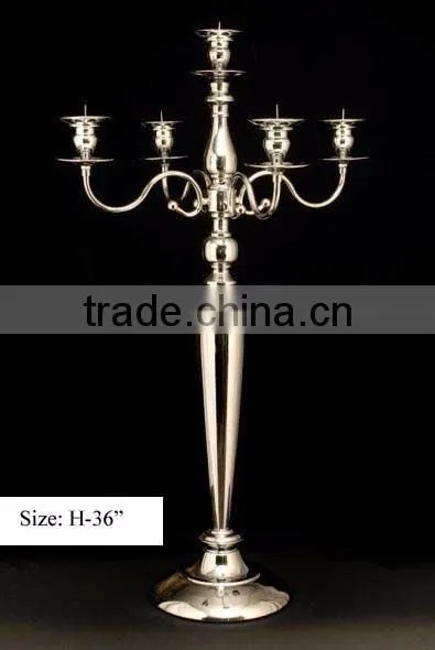 WEDDING GOLD CANDELABRA /SILVER CANDELABRA / 5 ARM CANDELABRA