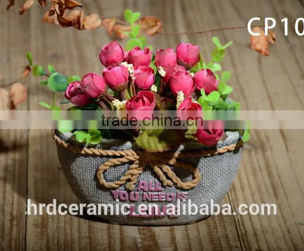 2015 Simple High Quality Round Cement Garden Pot Indoor photo-6