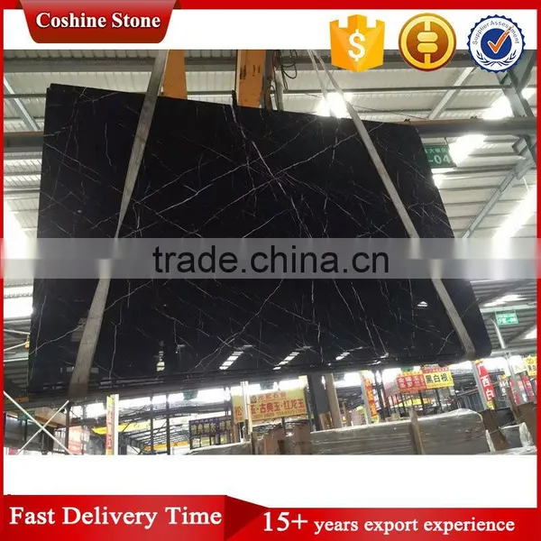Black With White Vein Nero Marquina Marble Slab Price photo-4