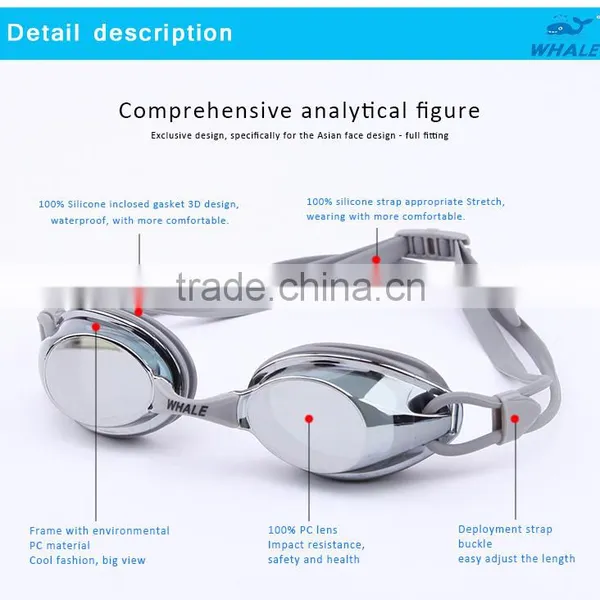 Coating Lenses Color and Adult Age Customized Brand Swim Goggles photo-3
