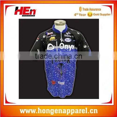 HongEn Apparel Hot Sales Fishing Clothing Fishing Outdoor Wear High School Fishing Teams Jerseys