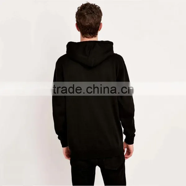Custom Wholesale Solid Color Black Hoodie Blank High Quality Hoodies photo-2