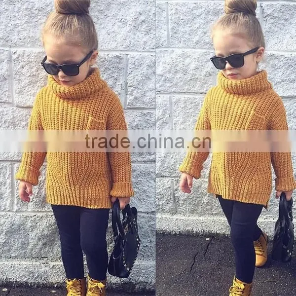 Baby Girl Boy Clothes High Neck Warm Sweater Children Toddler Kids Poloneck Turtleneck Winter Autumn Pullover Knit Loose Top photo-6