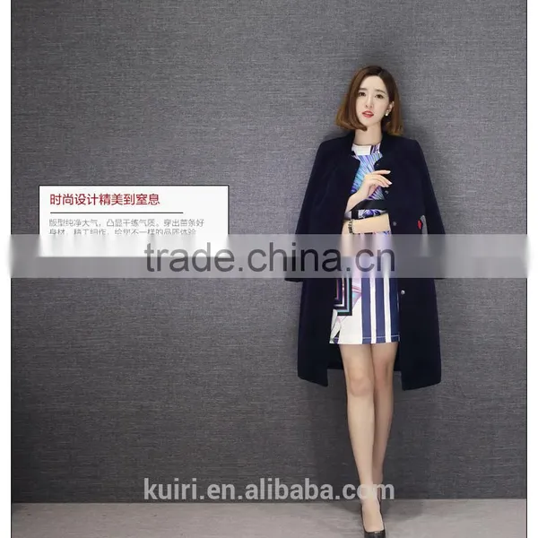 2016 New Hot Sell European Lamb Wool Fur Women Long Section Hooded Coat Leather Grass Imitation Sheep Shearing Wool photo-5