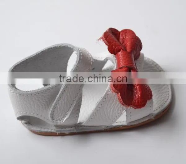 Genuine Leather Girl Summer Moccasins, Bow Design Baby Shoes photo-5