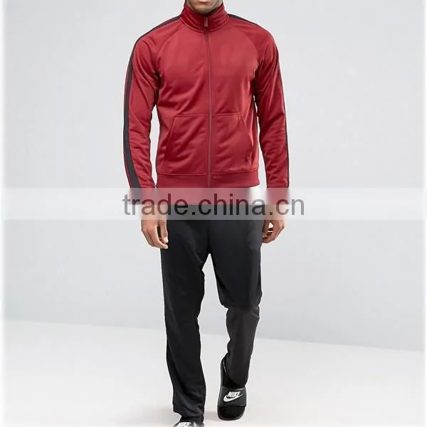 Red Tracksuit Sets for Mens 100% Polyester High Collar Sport Tracksuit photo-2