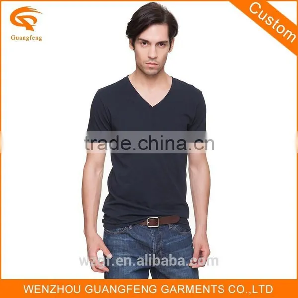 Promotional Plain Election Campaign V Neck Man Cotton t Shirts photo-4