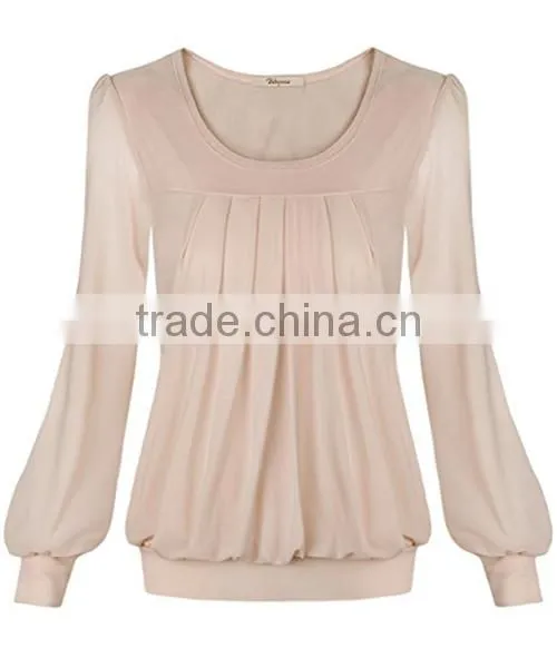New Trendy Promtional White Lady Wear Blouse photo-3