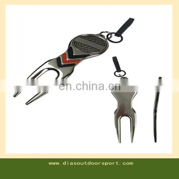 Golf Divot Tool Pitchfork With Clip