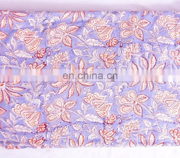 Dressmaking Sewing Fabric By Meter Indian New Hand Block Cotton Fabric Crafting photo-2