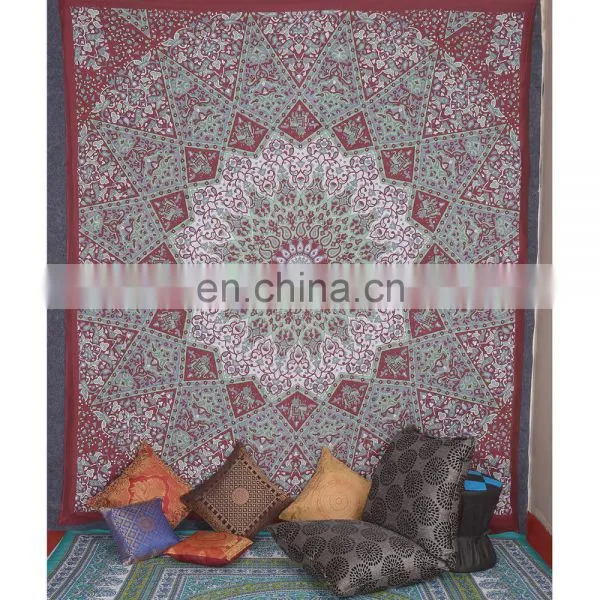 Star Indian Mandala Tapestry Multicolor Round Mandala photo-2