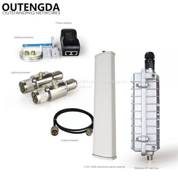 Long Range 400meters Wifi Transmitter Extender 2.4GHz 300Mbs Wireless Router Outdoor AP WiFi Hotspot Base Station With 14dbi ANT photo-2
