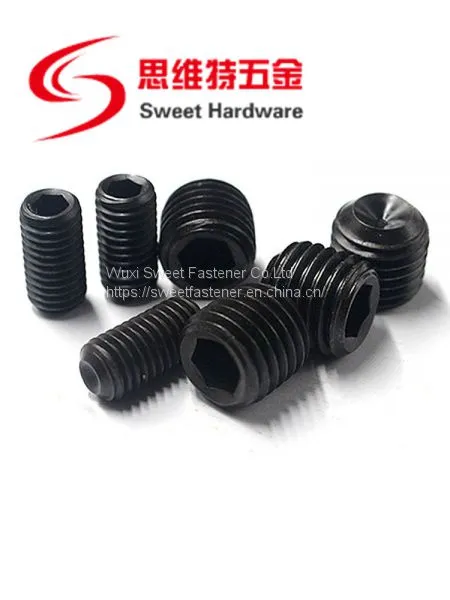 DIN916 alloy steel hex screw grub set screw socket cap screw in black