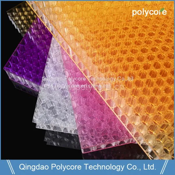 Light Weight Light Transmission Waterproof Fireproof PC Honeycomb Sandwich Panel photo-1