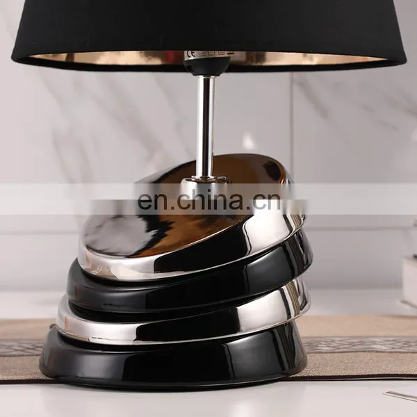 European New Design Creative Geometry Shape Modern Ceramic Lamps for Hotel Home Decor photo-2