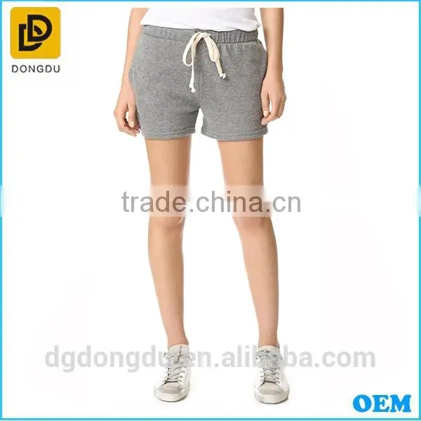 2016 High Quality and Cheap Price Fold Design Lady 100% Cotton Short Shorts