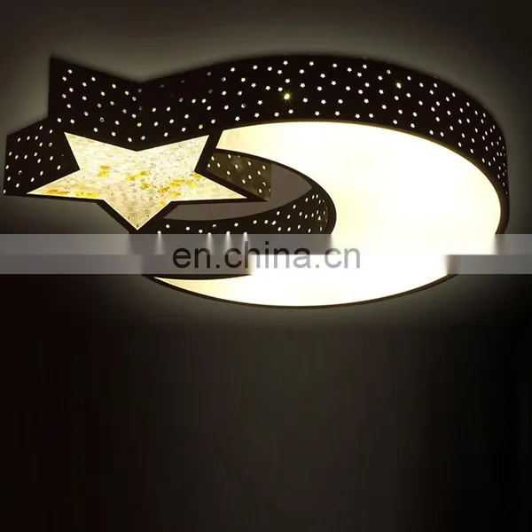 Creative Warm Room Living Room Bedroom Light Decorative Crystal Star Moon Led Ceiling Lamp for Children'S Room photo-2